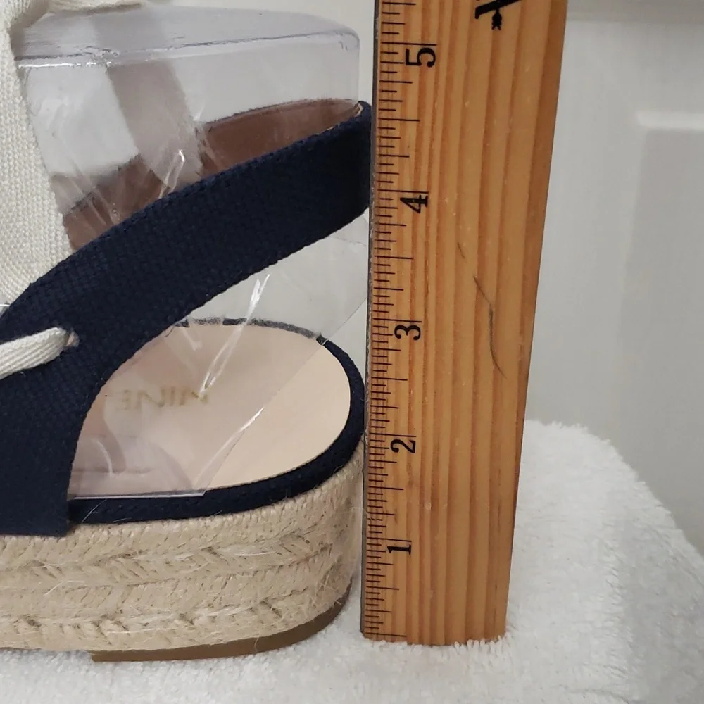 NWOT Ninewest Appaloosa Sling Back Lace-Tie Espadrille-Size 10 1/2 - Picture 5 of 8